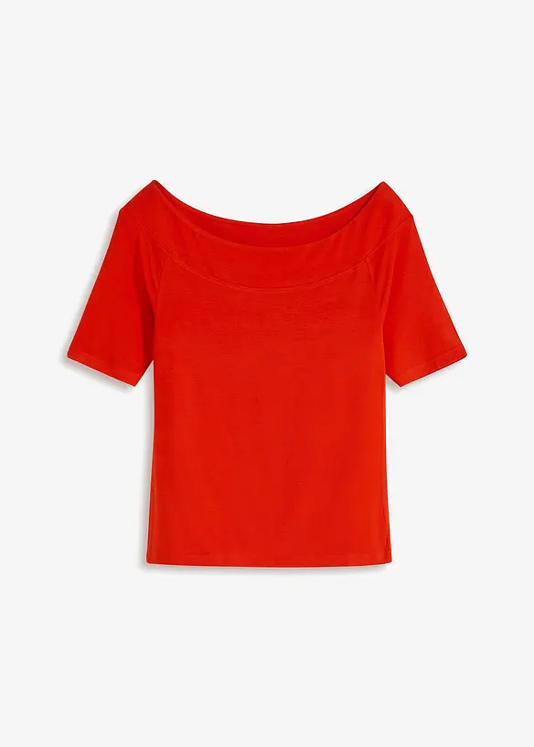 Carmen-shirt van een viscose mix, bonprix