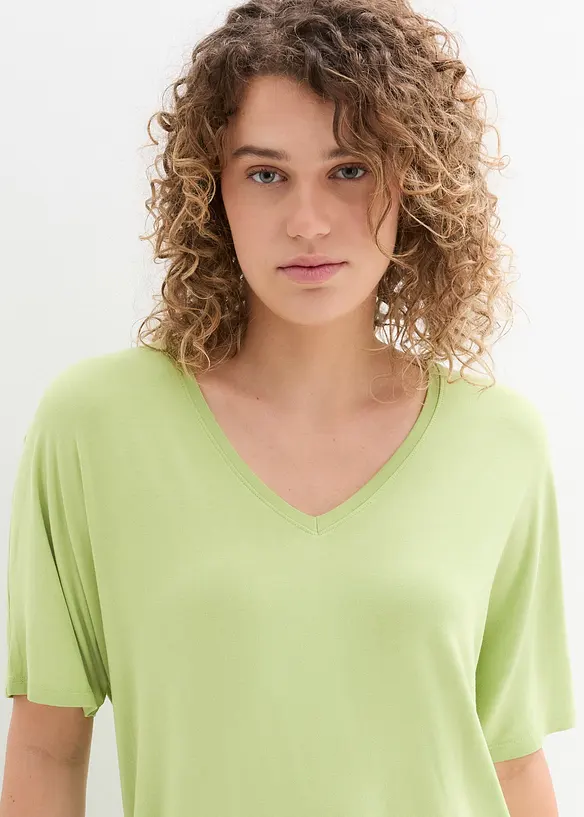 Longshirt in een fijne viscosemix, bonprix