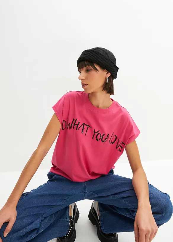 Oversized shirt van puur katoen, bonprix