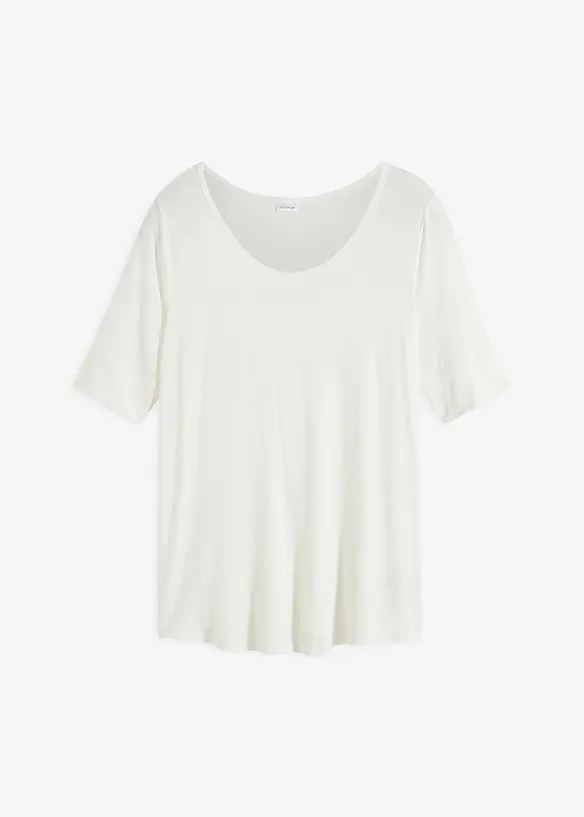 Shirt met ronde hals van zachte viscose, bonprix