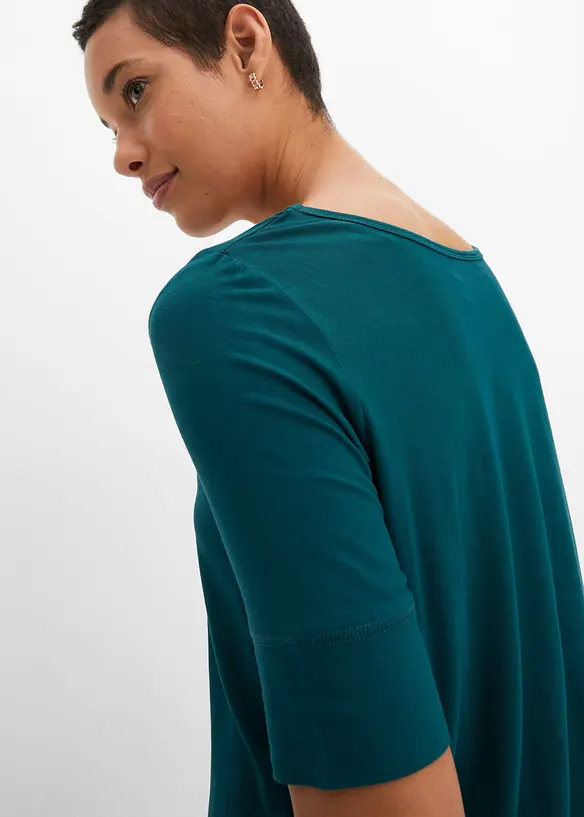 Shirt met ronde hals van zachte viscose, bonprix