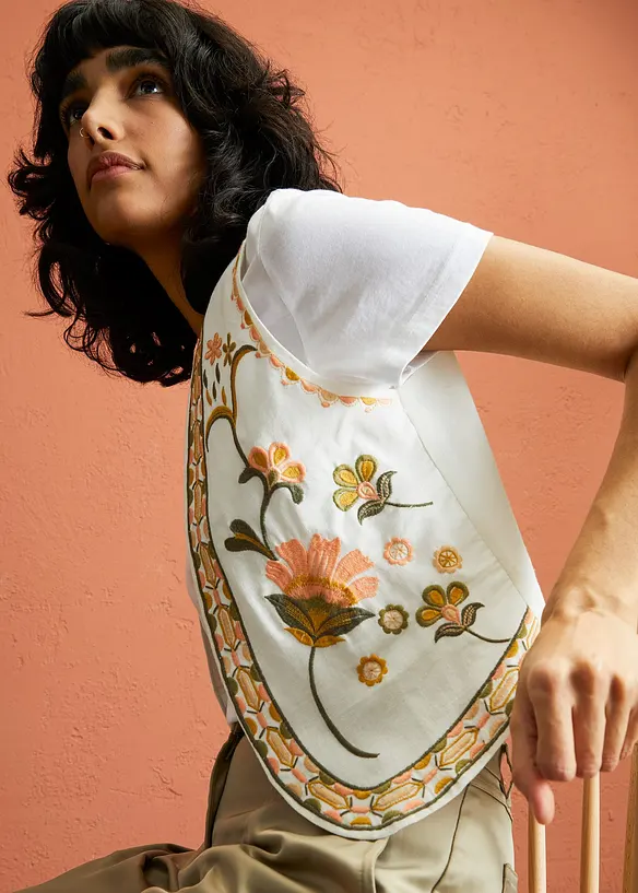 Vest met borduursel, bonprix