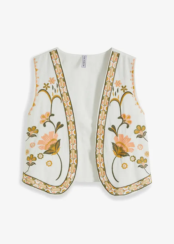 Vest met borduursel, bonprix