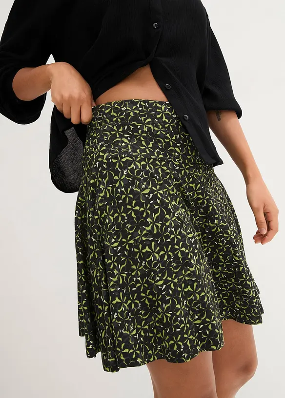 Korte high waist broekrok van zachte viscose, bonprix