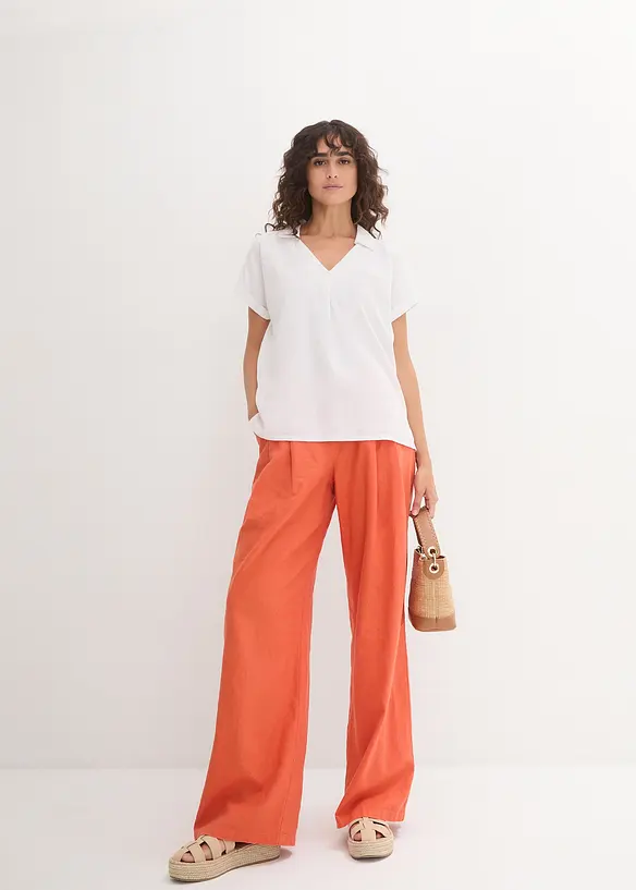 Tuniekblouse van een lichte linnenmix, bonprix