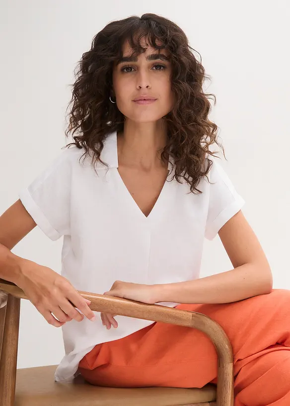 Tuniekblouse van een lichte linnenmix, bonprix