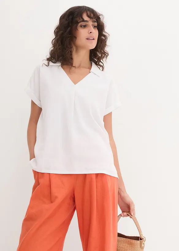 Tuniekblouse van een lichte linnenmix, bonprix