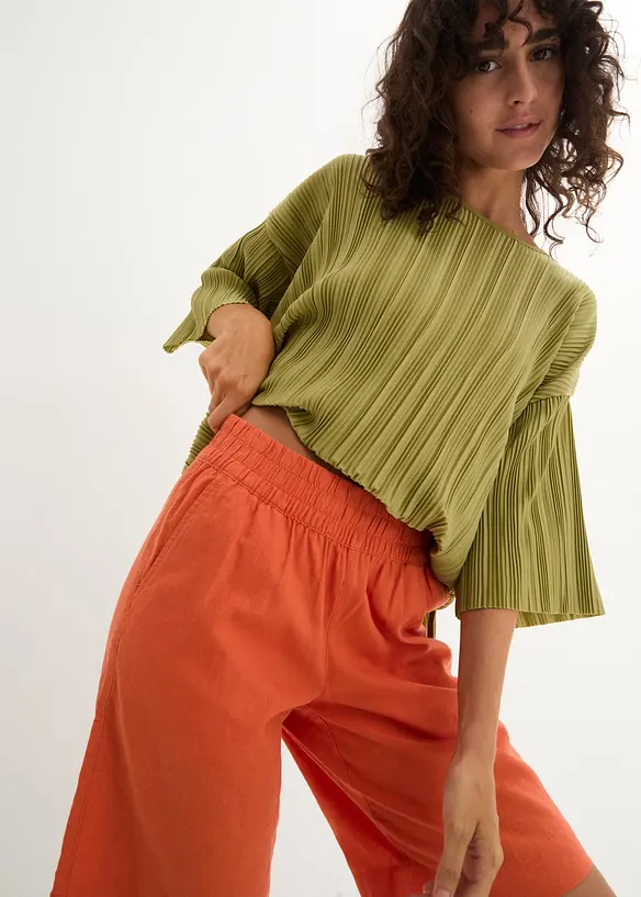Bermuda met linnen viscose mix, bonprix
