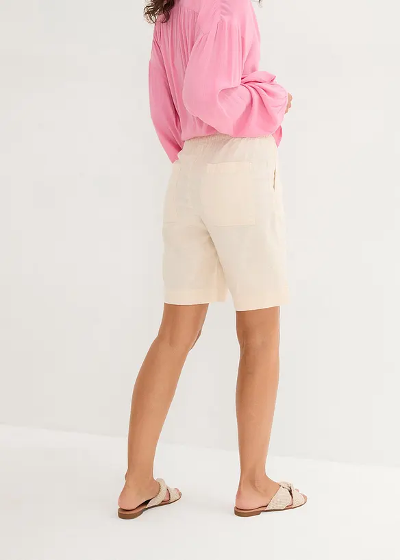 Bermuda met linnen viscose mix, bonprix