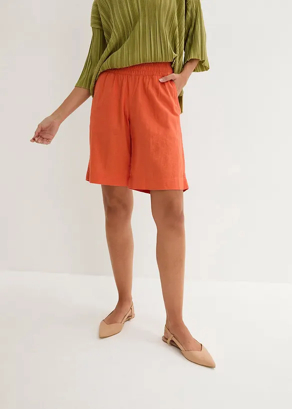 Bermuda met linnen viscose mix, bonprix