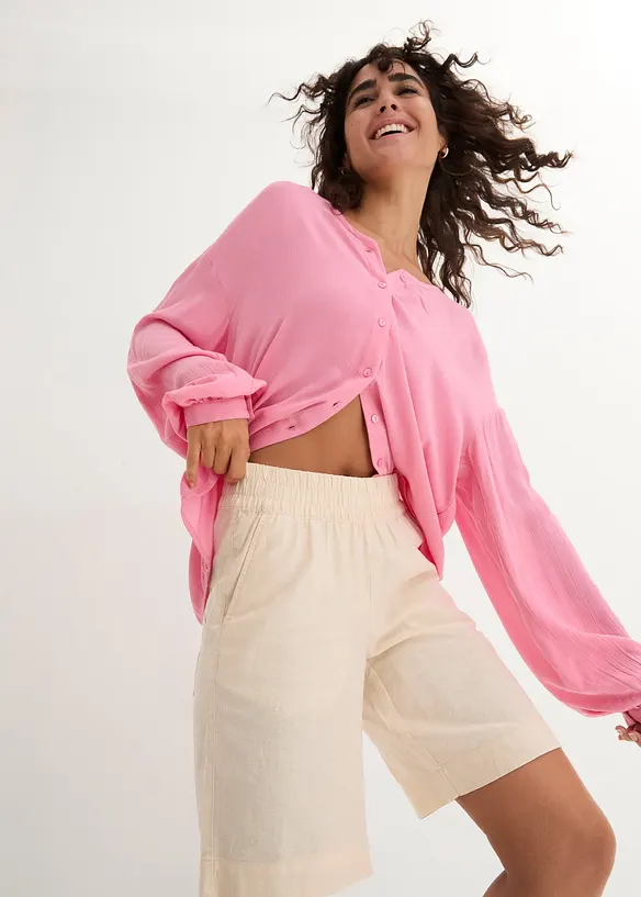 Bermuda met linnen viscose mix, bonprix