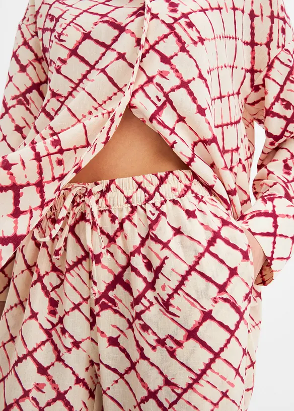 Wijde broek met print, bonprix