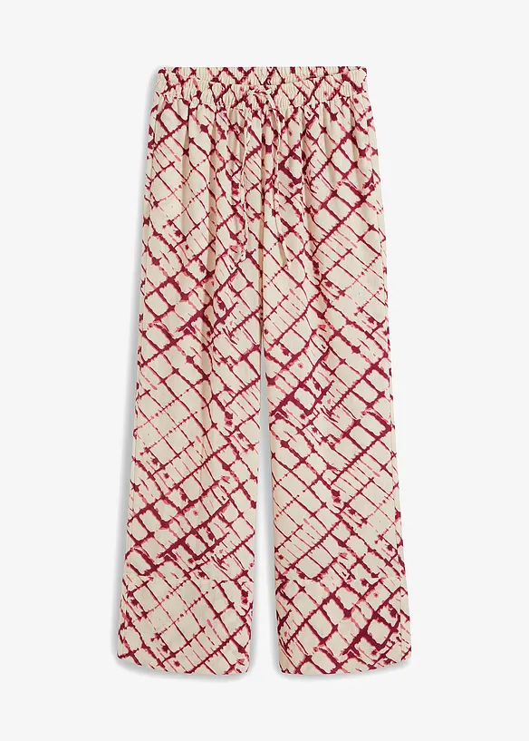 Wijde broek met print, bonprix