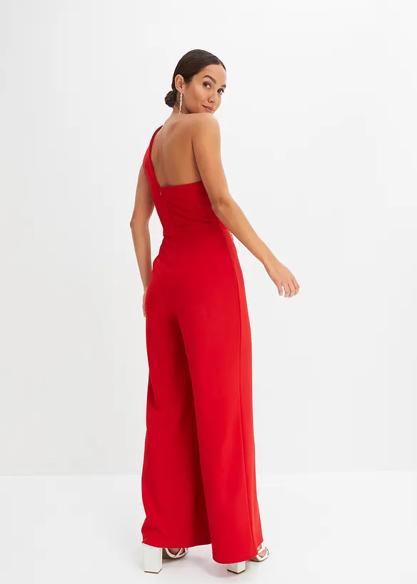 Jumpsuit van crêpe met structuur, bonprix