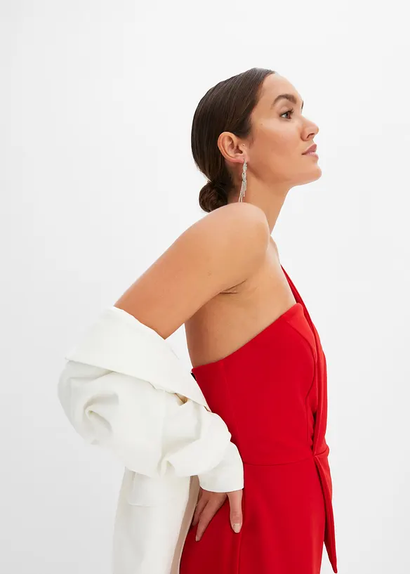 Jumpsuit van crêpe met structuur, bonprix
