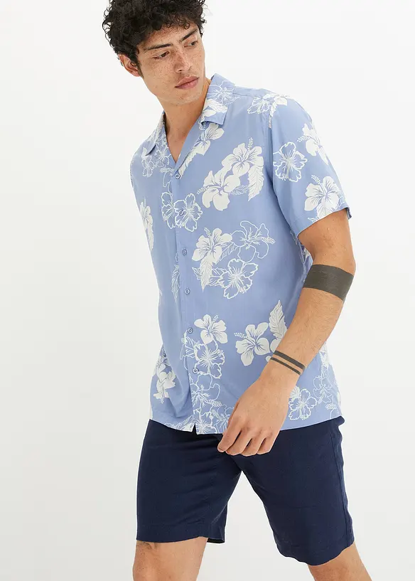 Overhemd met korte mouwen van viscose, bonprix
