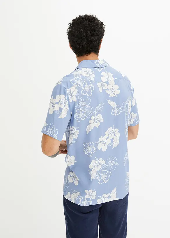 Overhemd met korte mouwen van viscose, bonprix