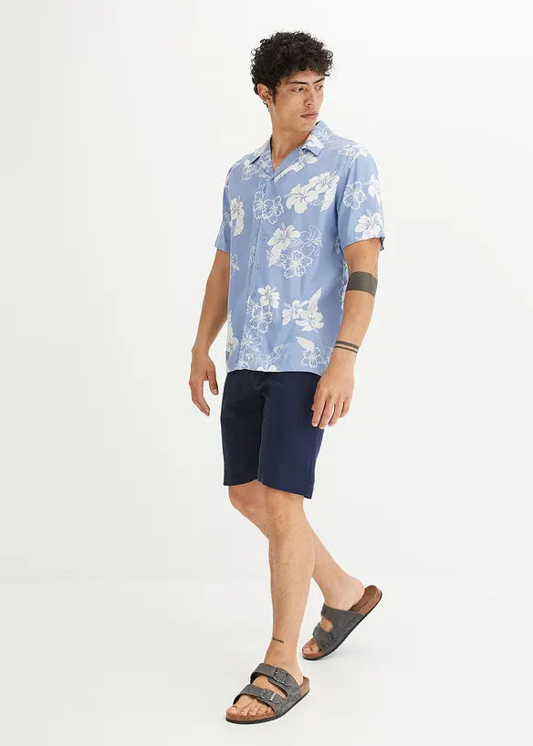 Overhemd met korte mouwen van viscose, bonprix