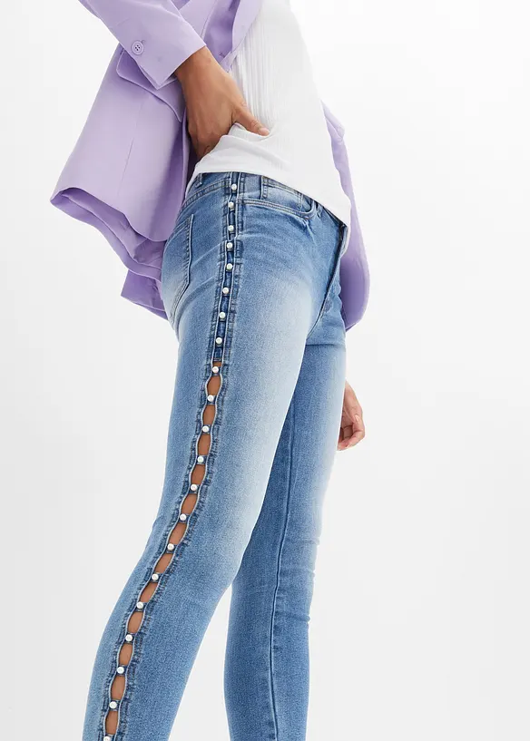 Skinny jeans mid waist, stretch, bonprix
