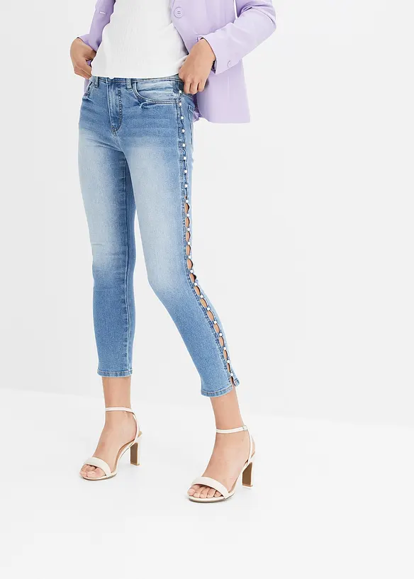 Skinny jeans mid waist, stretch, bonprix