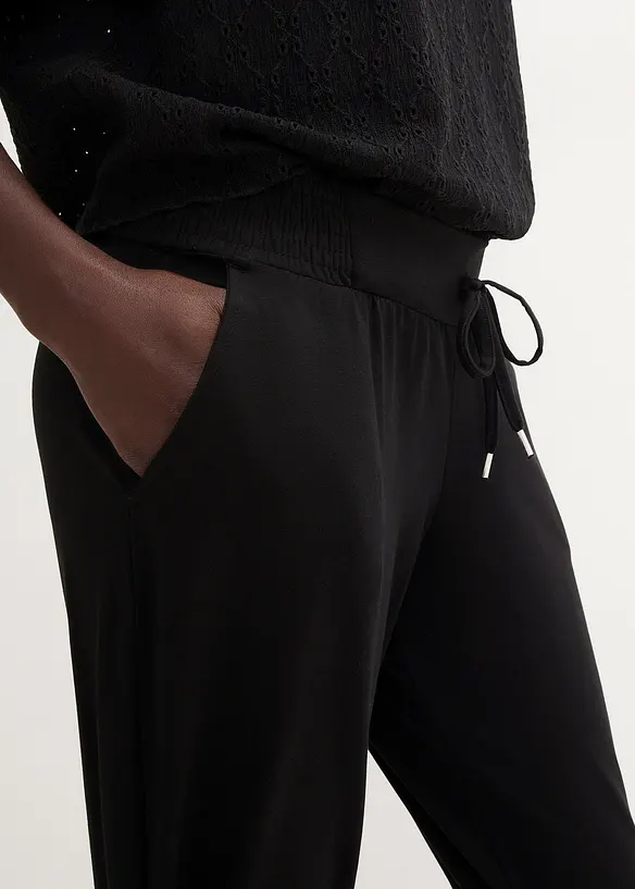 Jersey broek van katoenmix, bonprix