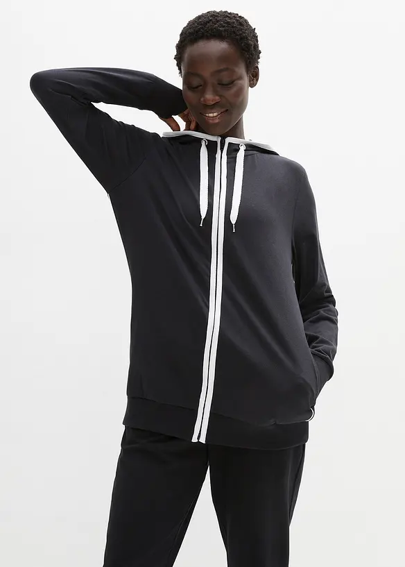 Stretch sweatvest met katoen, bonprix