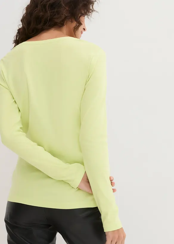 Katoenen longsleeve met ronde hals, bonprix