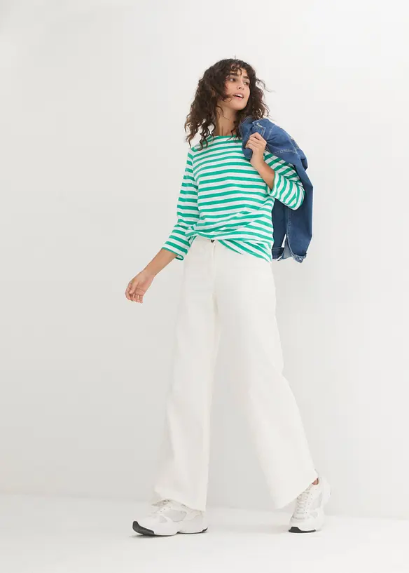 Shirt met 3/4 mouwen en boothals, bonprix