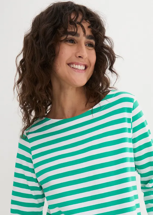 Shirt met 3/4 mouwen en boothals, bonprix
