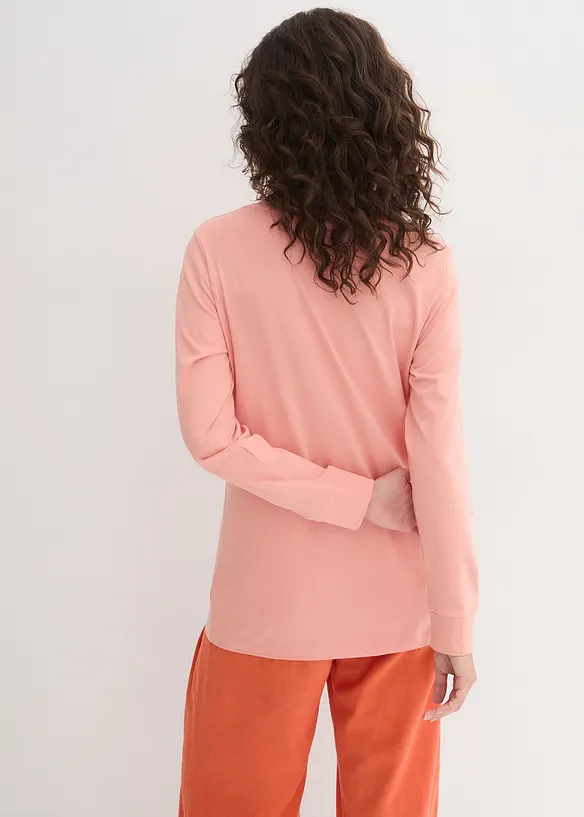 Longshirt met ronde hals, lange mouwen (set van 5), bonprix