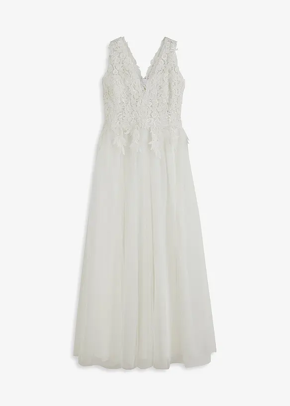 Trouwjurk met kant en chiffon, bonprix