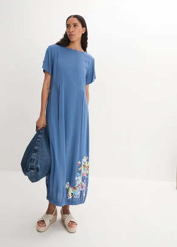 Maxi-jurk van vloeiende viscose met print, bonprix