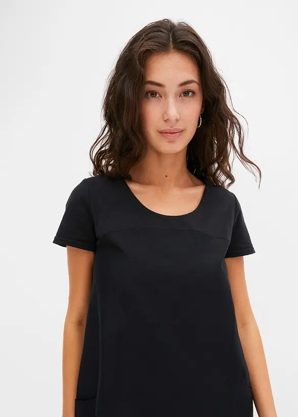 Jurk in een linnenmix, bonprix