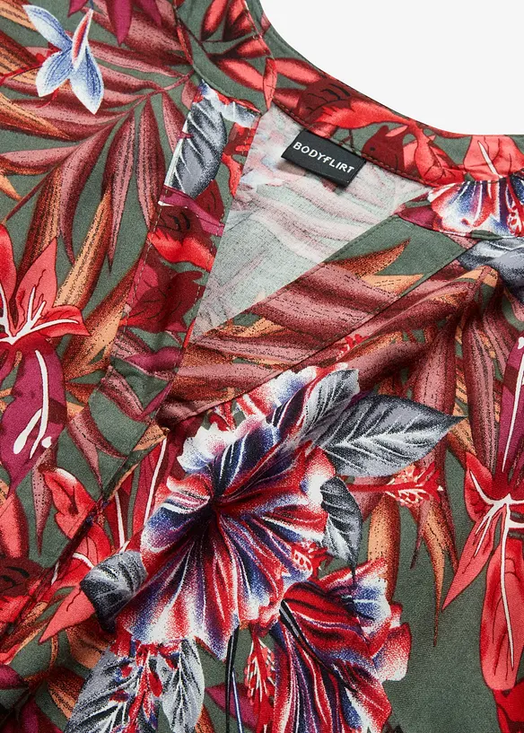 Gedessineerde maxi jurk van soepele viscose, bonprix