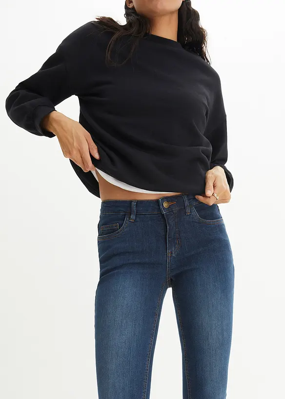 Skinny stretch jeans mid waist, bonprix
