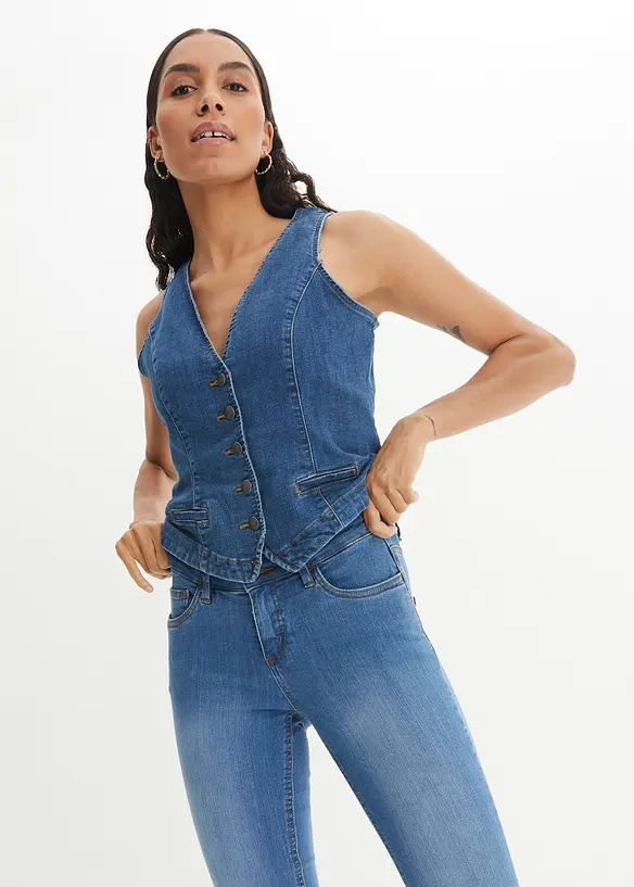Skinny stretch jeans mid waist, bonprix