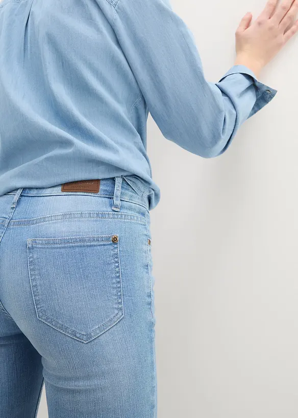 Comfort stretch 7/8 jeans met splitten, bonprix