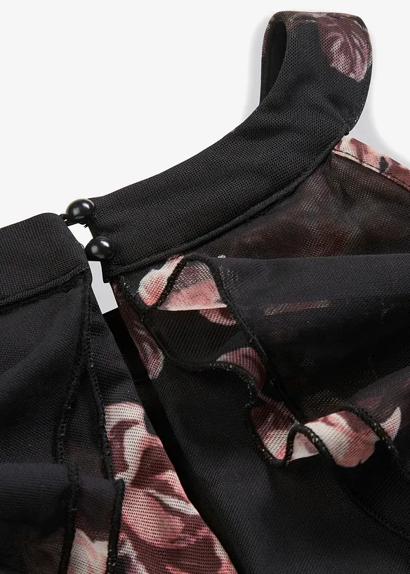 Maxi jurk van mesh, bonprix