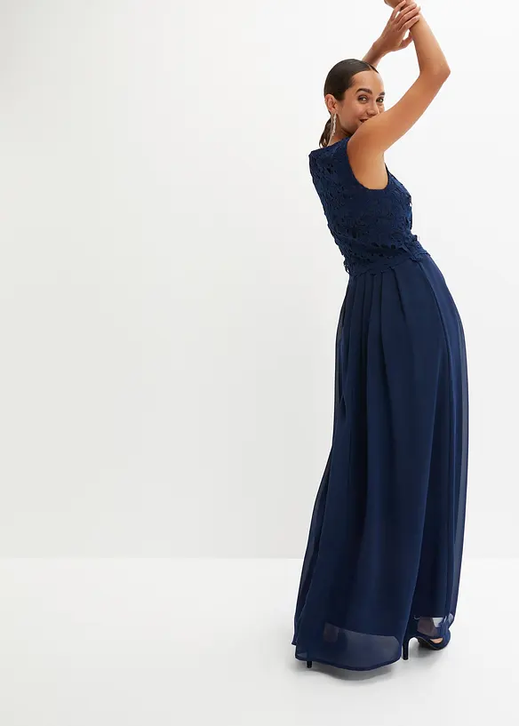 Maxi jurk met kant, bonprix
