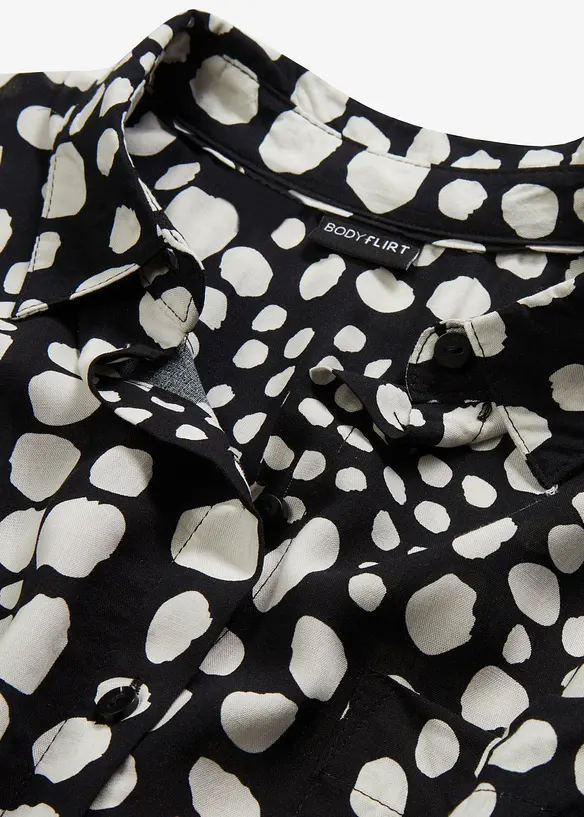 Gedessineerde, lange blouse van soepele viscose, bonprix