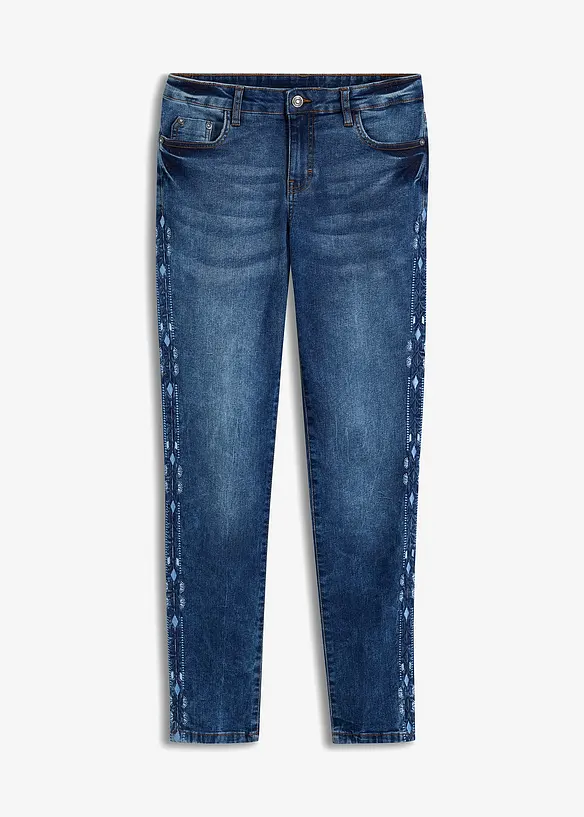 Skinny stretch jeans met mid waist, bonprix