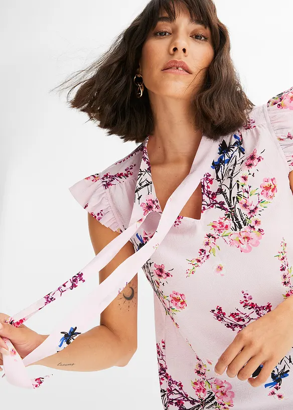Blouse met strik, bonprix