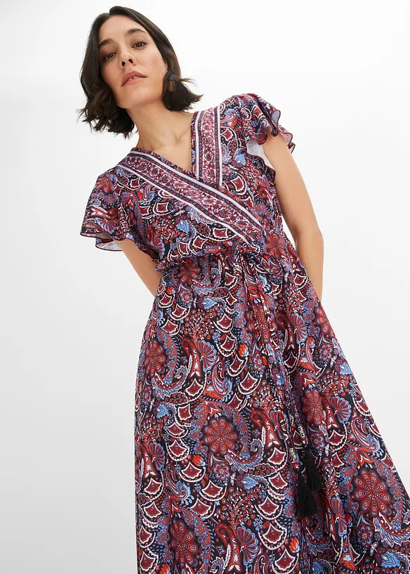 Gedessineerde maxi jurk, bonprix