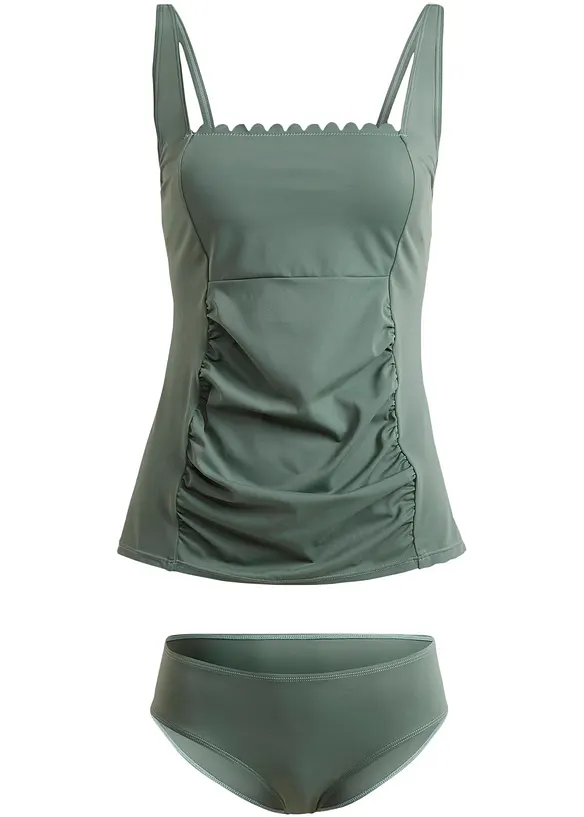 Bandeau tankini (2-dlg. set) met gerecycled polyamide, bonprix