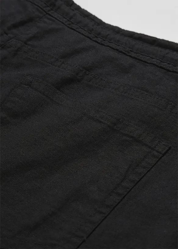 Wijde broek met linnen, bonprix
