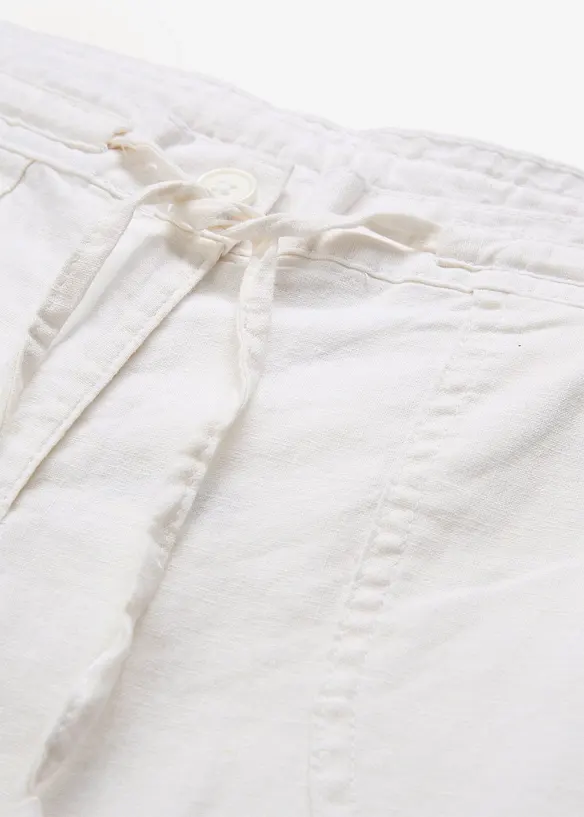 Wijde broek met linnen, bonprix