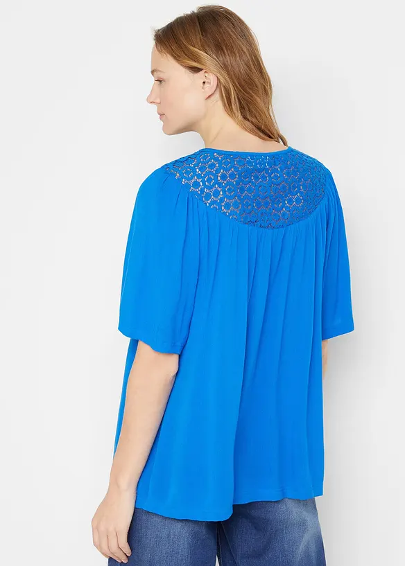 Lange crinkle tuniek, halflange mouw, bonprix