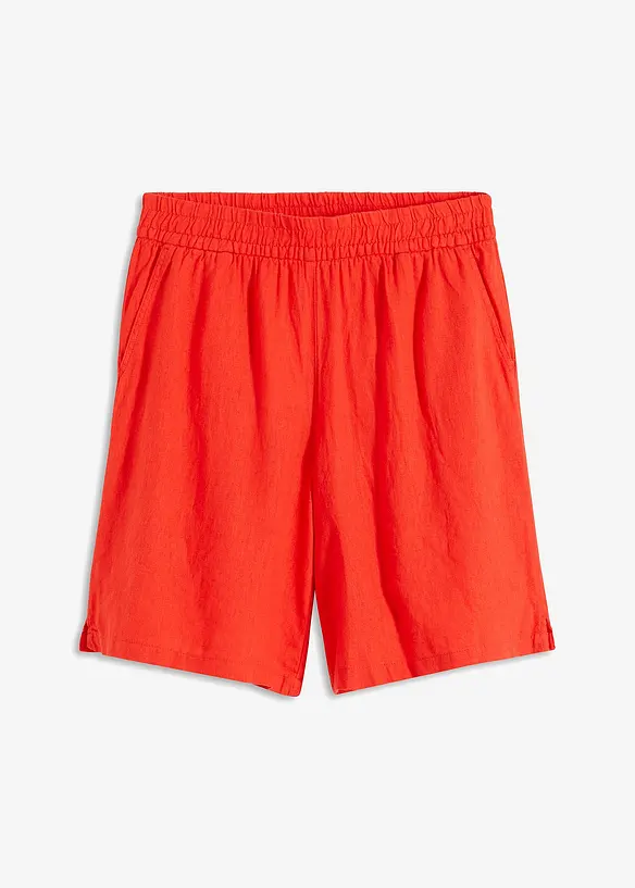 Instapbermuda in een luchtige linnenmix, bonprix