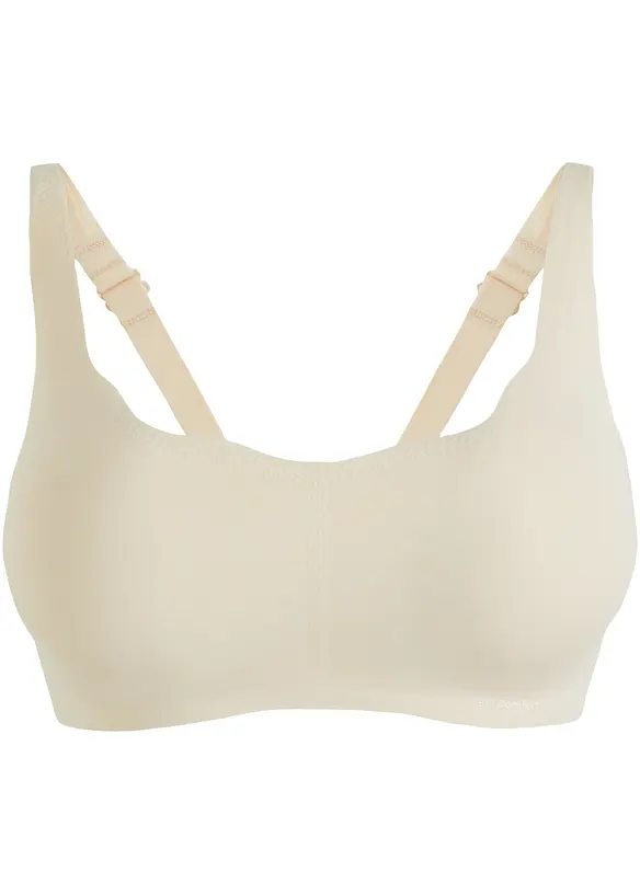 Feel Comfort lasercut T-shirt bh zonder beugels met gewatteerde cups, bonprix
