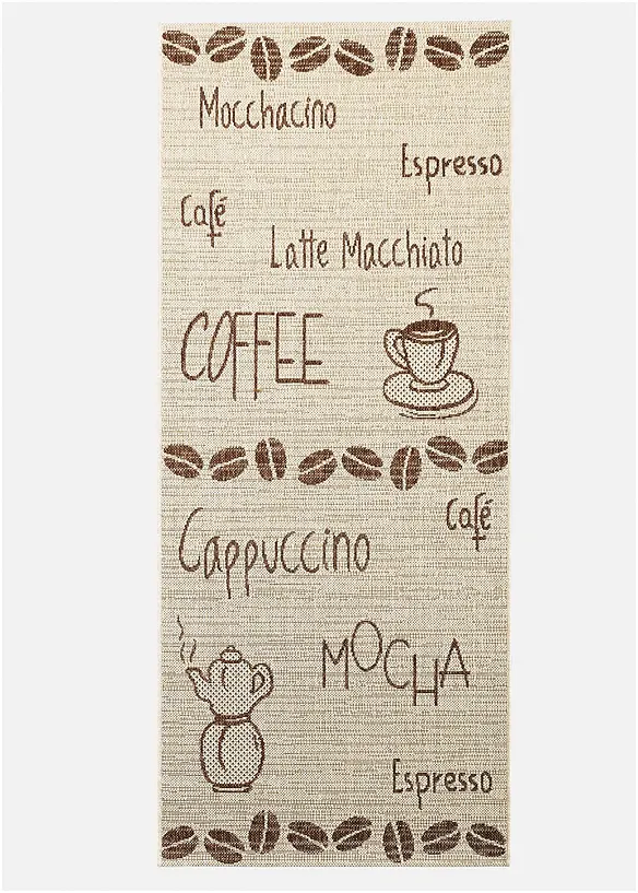 Vloerkleed met cappuccinomotief, bonprix